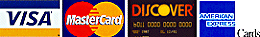 Visa, MasterCard, Discover, and American Express accepted here!